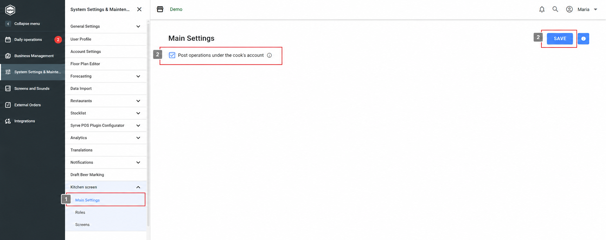 Perform operations under the cook account setting