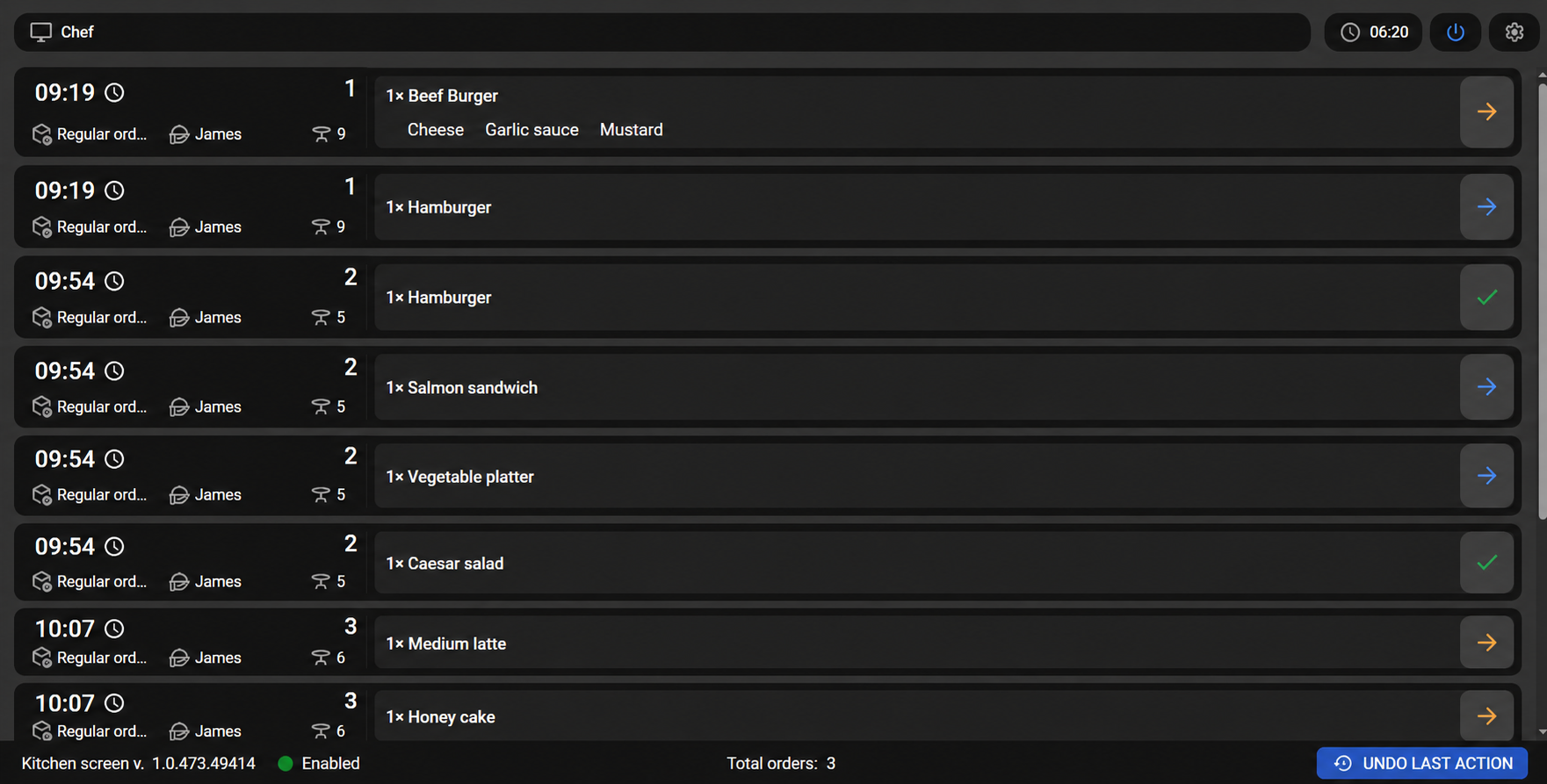 Items display mode