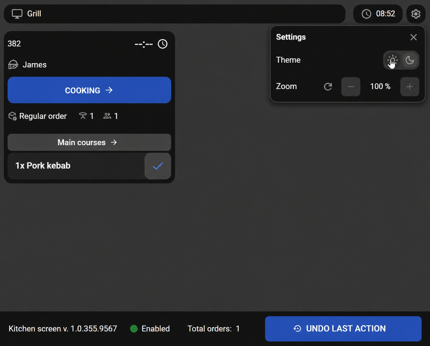 Changing the display theme and scale