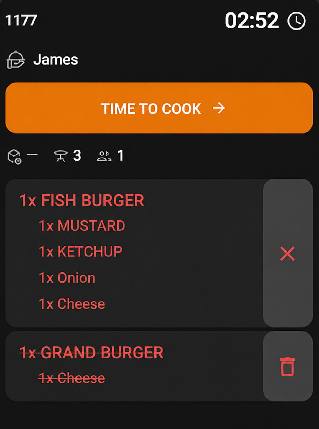 Items deleted with and without write-off