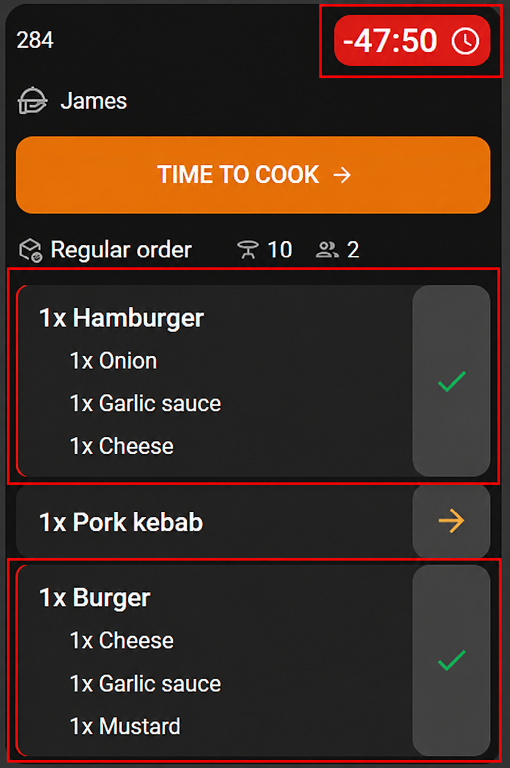 Overdue cooking timer
